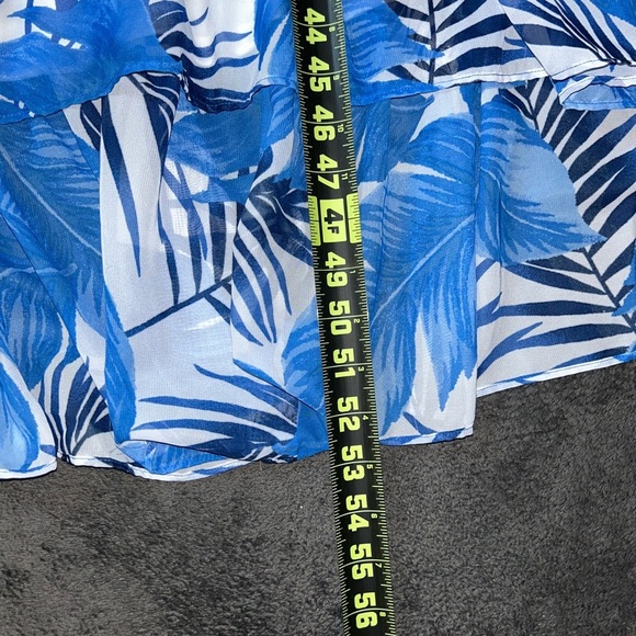 Lane Bryant NWT Size 16 Blue Tropical Keyhole Front Sleeveless Maxi Dress - Picture 3 of 9